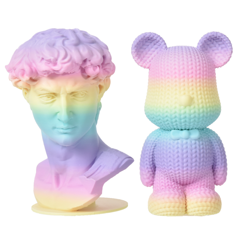 PLA哑光彩虹渐变 棒棒糖