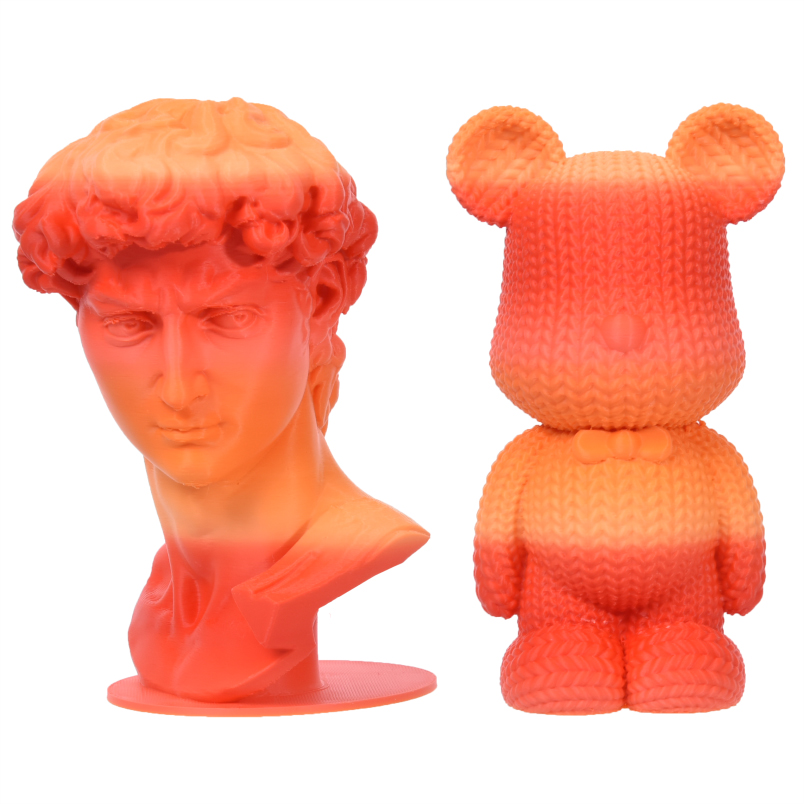 PLA哑光彩虹渐变 红-橙