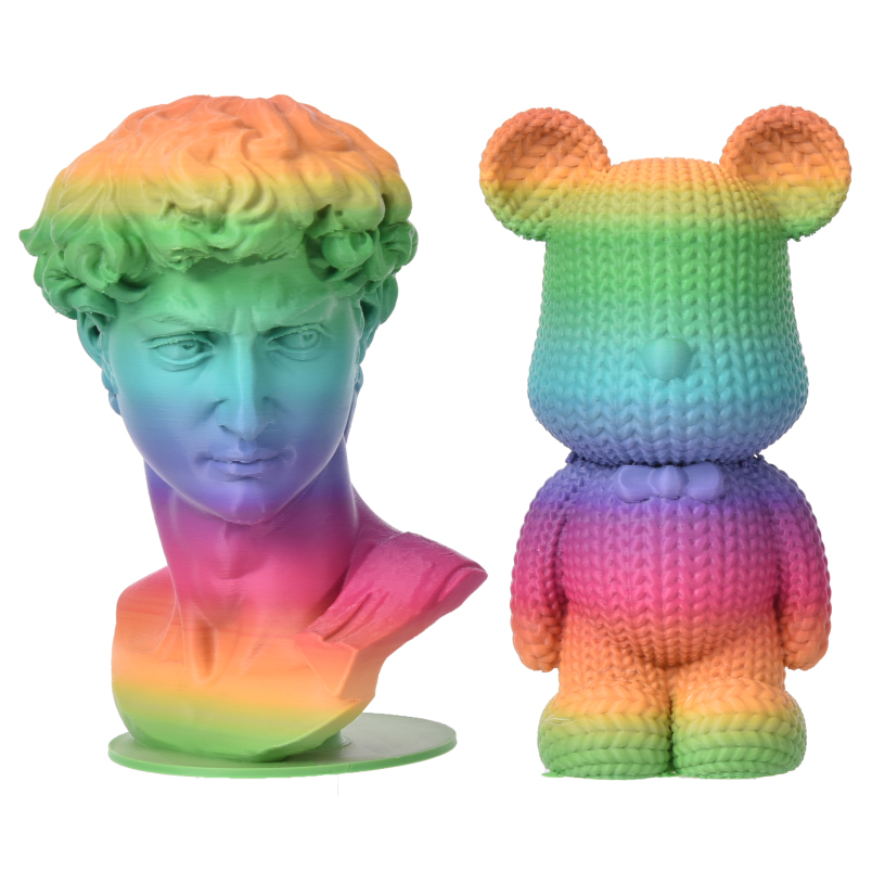 PLA哑光彩虹渐变 红珊瑚