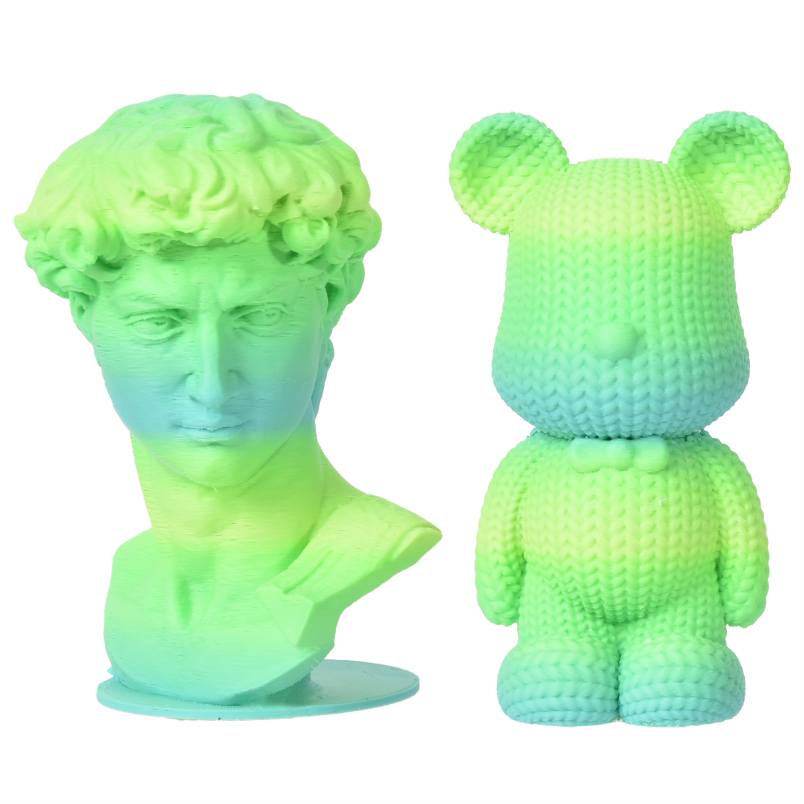 PLA哑光彩虹渐变 蓝-绿