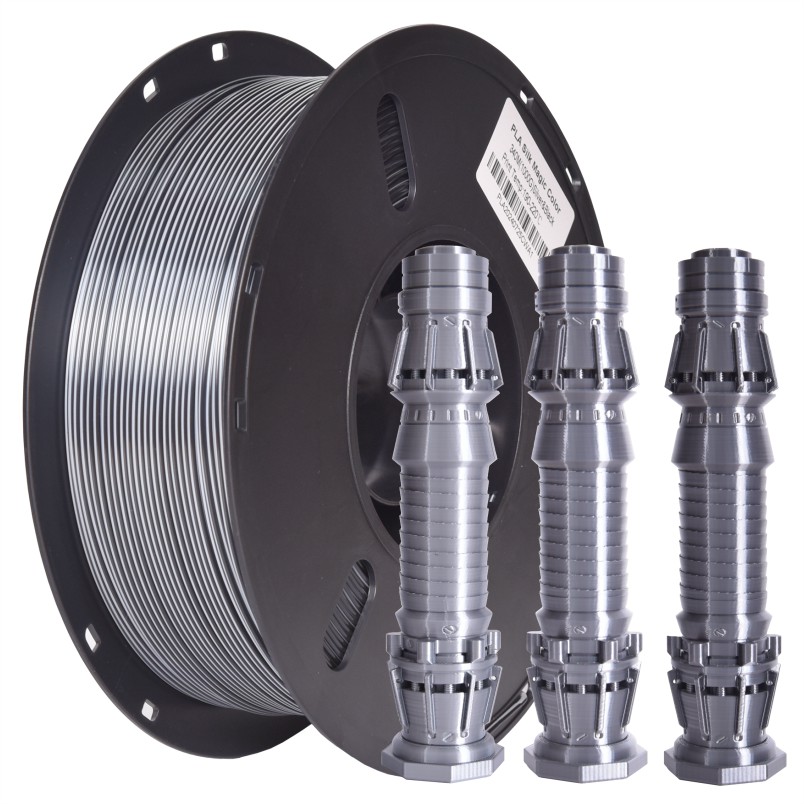 PLA丝绸双色  黑-银