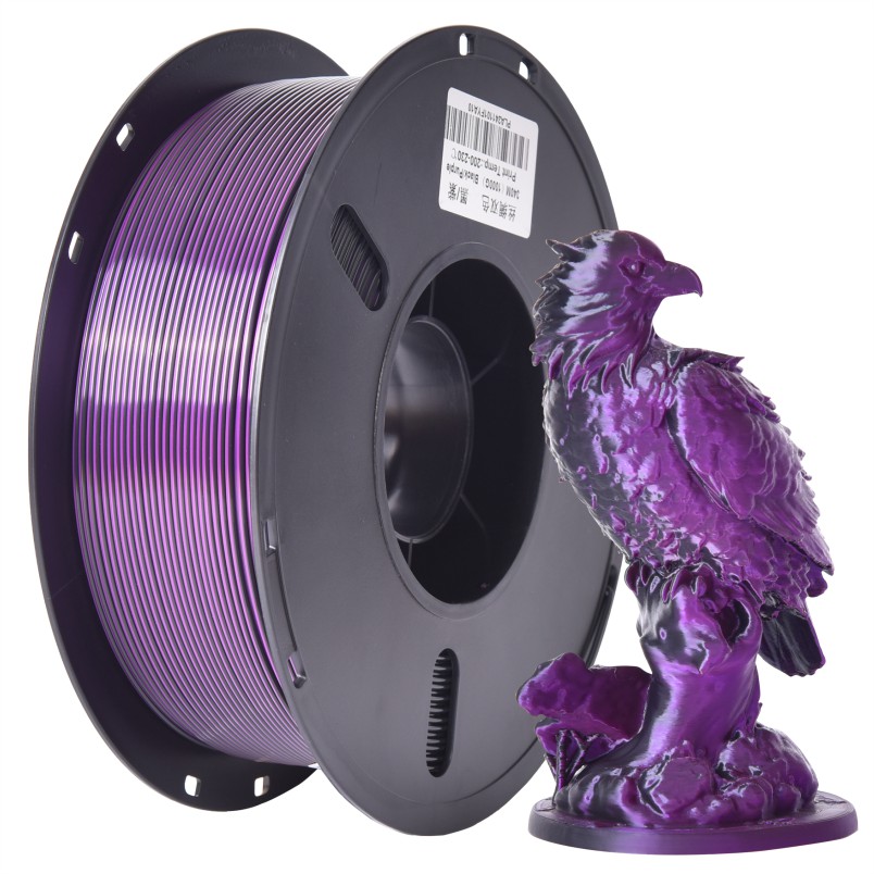 PLA丝绸双色 黑-紫