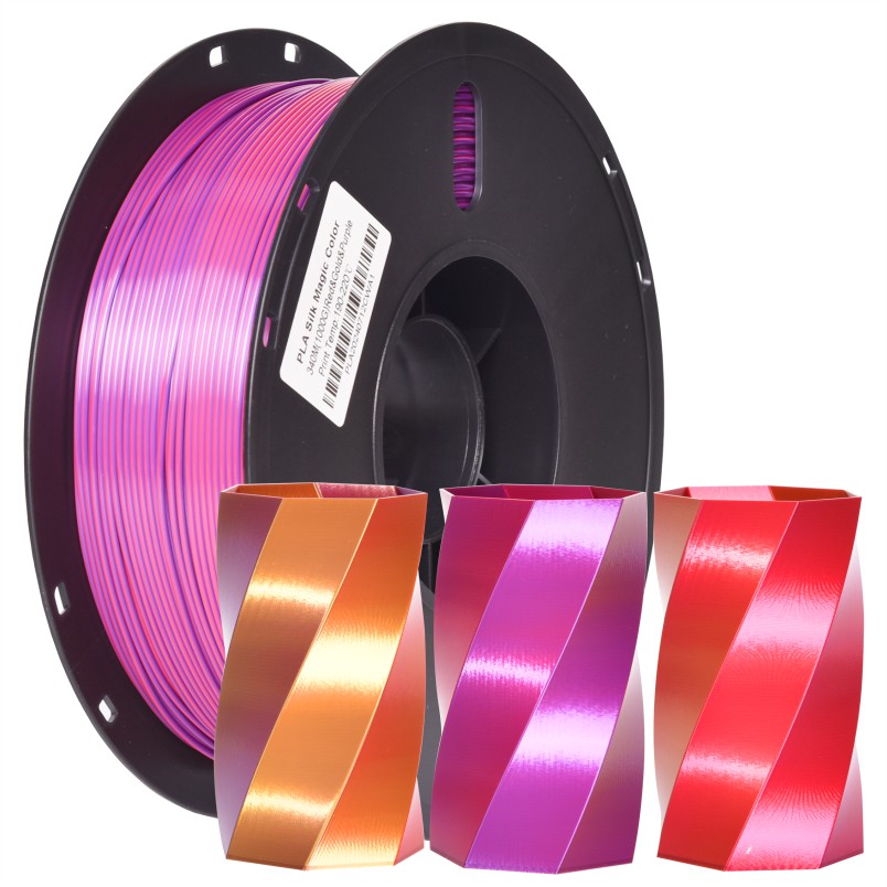 PLA丝绸三色 红-金-紫