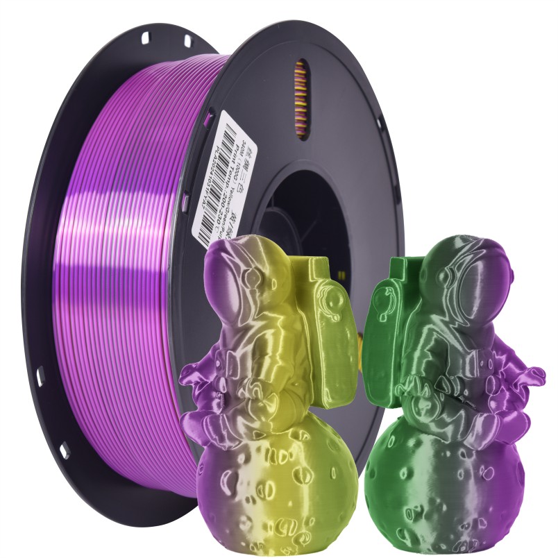 PLA丝绸三色 黄-绿-紫