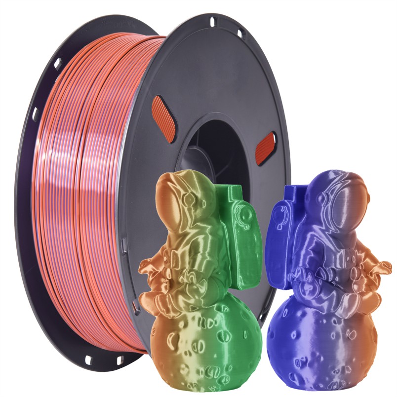 PLA丝绸三色 蓝-绿-橙