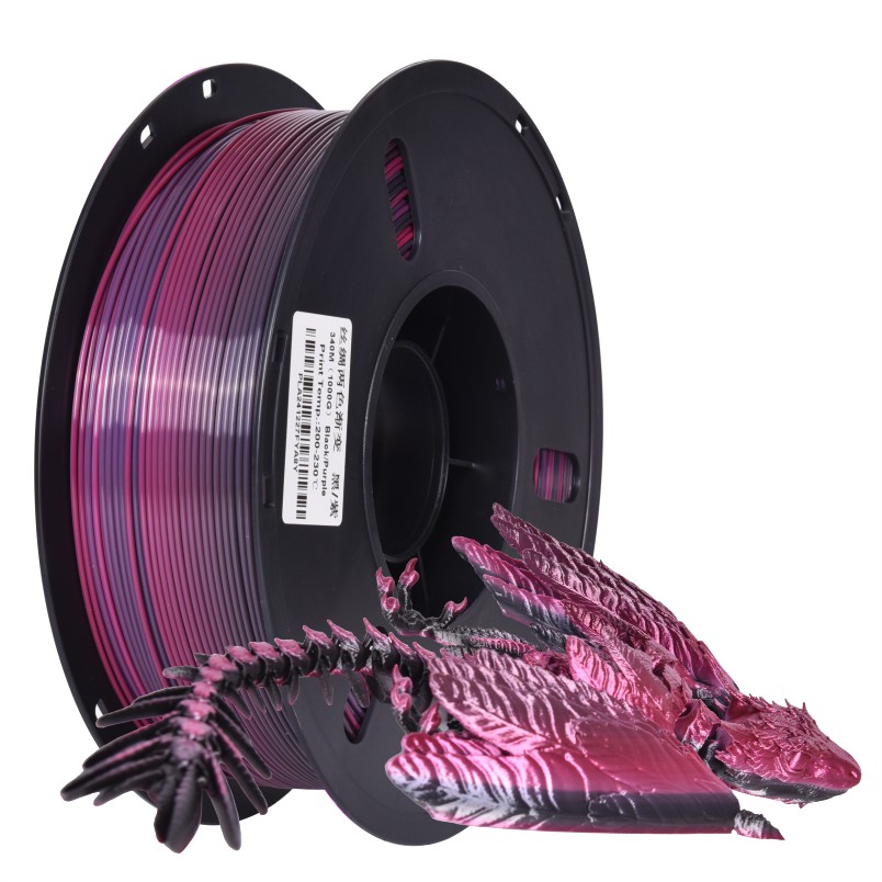 PLA丝绸渐变 黑-紫