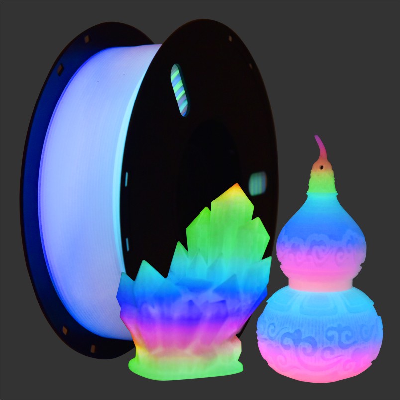 PLA夜光耗材 彩虹色
